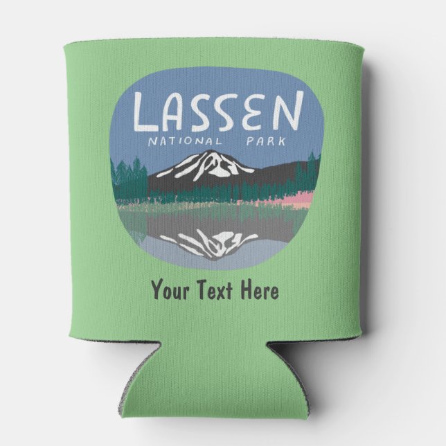 CUSTOM Lassen National Park Art   Can Cooler (Back)