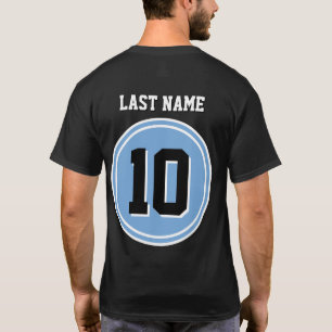 Custom Last Name Number Sport Jersey T-Shirt