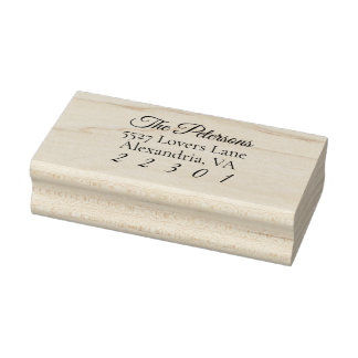 Custom Last Name Return Address Rubber Stamp