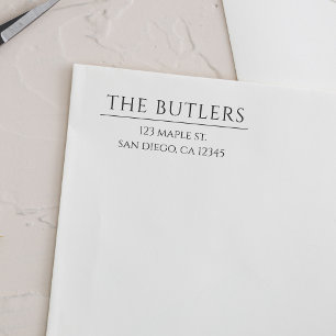 Custom Last Name Wood Return Address Stamp