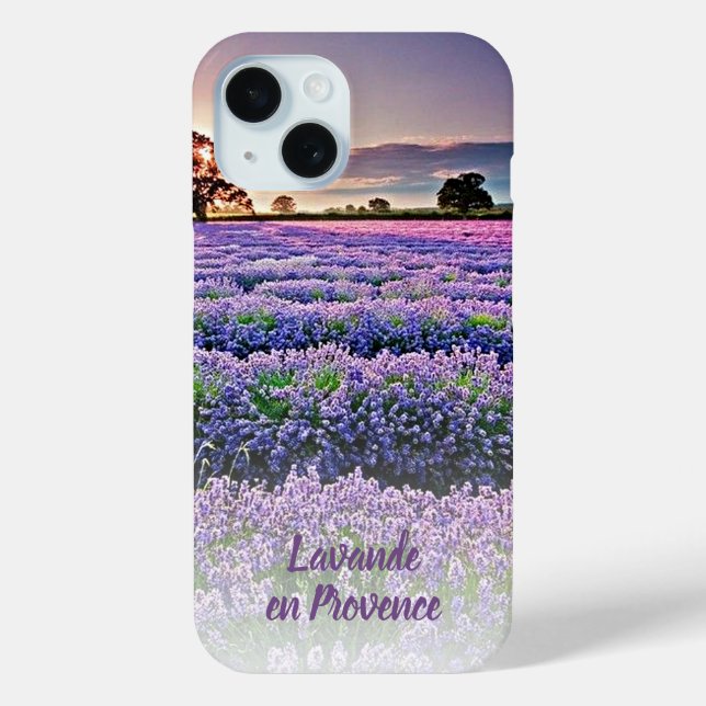 Custom Lavande En Provence Sunset Photography Art Case-Mate iPhone Case (Back)
