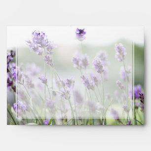 Custom Lavender Bohemian Wedding Envelopes A7