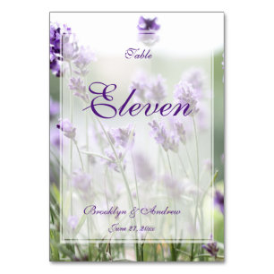 Custom Lavender Bohemian Wedding Table Numbers