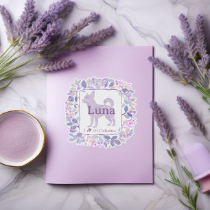 Custom lavender chihuahua Silhouette sticker