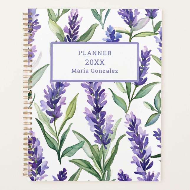 Custom Lavender Flowers 2026 Planner (Devant)
