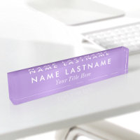 Custom Lavender Light Purple Simple Modern Title