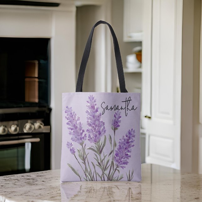 Custom Lavender Tote Bag for Mom, Mothers day Gift (teacher gift bag, bridesmaid tote, bachelorette party bag, bridesmaid proposal gift, graduation gift)