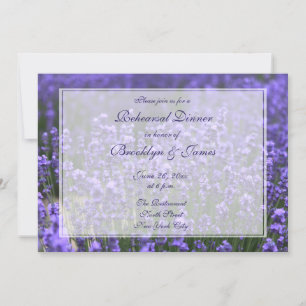 Custom Lavender Wedding Rehearsal Invitations