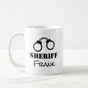 Custom law enforcement handcuffs police sheriff  c coffee mug