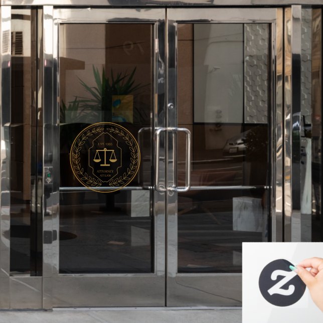 Custom Law Firm  Window Cling (Office Door)