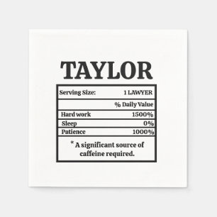 Custom Law School Graduation Lawyer Retirement Napkin