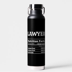 Custom Law School Graduation Lawyer Retirement Water Bottle