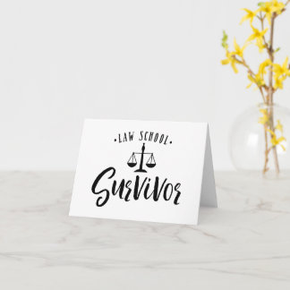 Custom Law School Survivor Graduation Card