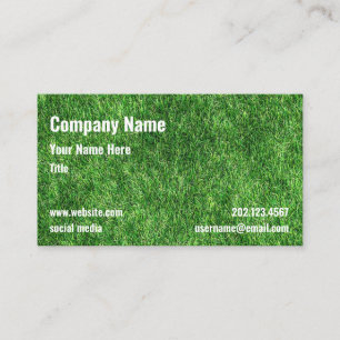 Custom Lawn Care Business Card