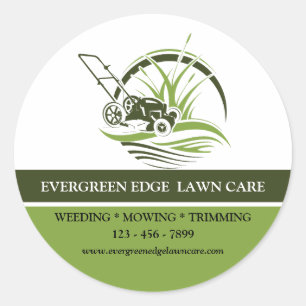 Custom Lawn Care Classic Round Sticker