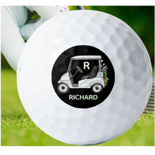 Custom Layered Monogram Cart ClubsFirst Name Golf Balls