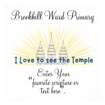 Custom LDS Temple Poster for Primary Youth More