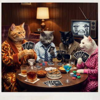 Custom Le Chat d'Argent Noire Personalized Playing Cards