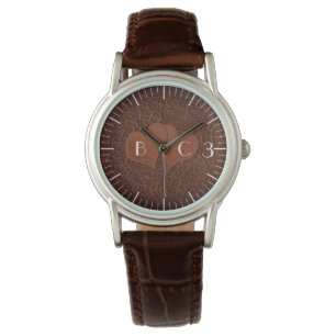 Custom Leather 3 Year Wedding Anniversary Gift Watch