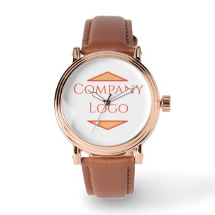 Custom Leather Luxury Company Watch with Logo