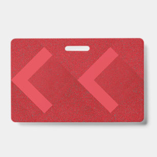 Custom Left Arrows Badge – Red Grain Design