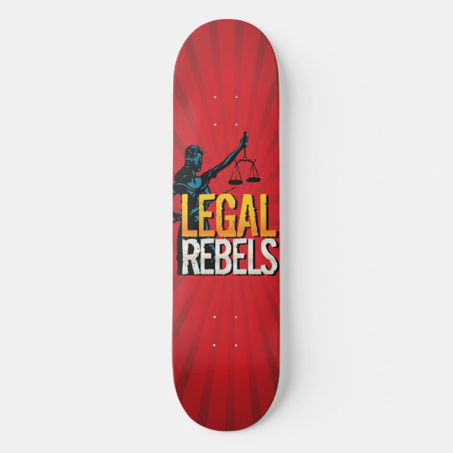 Custom Legal Rebels Starburst Skateboard (Front)