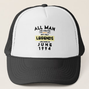 Custom Legends Are Born In Month Year Trucker Hat