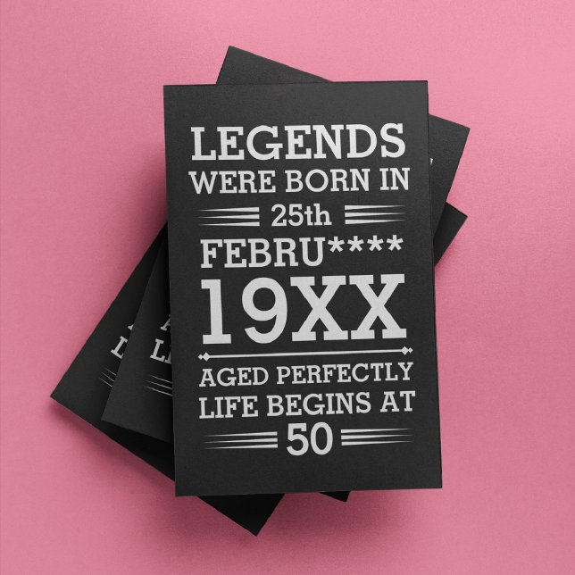Custom Legends Were Born in Date Month Year Age (Creator Uploaded)