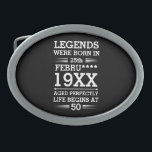 Custom Legends Were Born in Date Month Year Age Belt Buckle<br><div class="desc">Custom legends were born in date month year age design can be a great design to show your date of birth and your age to everyone. As well as it could be a great gift for any birthday people and it can be awesome gift for your friend and family member...</div>