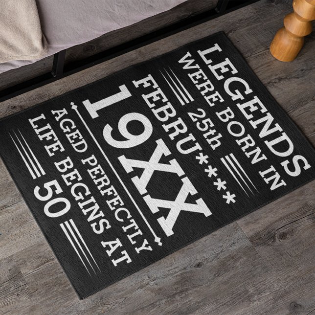 Custom Legends Were Born in Date Month Year Age Doormat (Creator Uploaded)