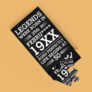 Custom Legends Were Born in Date Month Year Age Jigsaw Puzzle