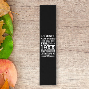 Custom Legends Were Born in Date Month Year Age Short Table Runner
