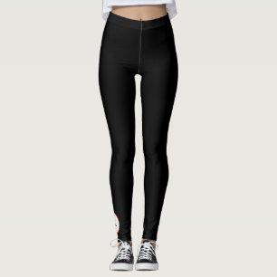 Custom Leggings: BLACK WITH MONOGRAM Leggings