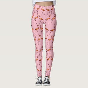 Custom Leggings Pink Flamingo