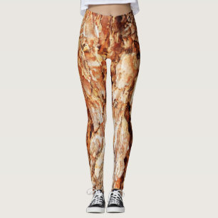 Custom Leggings Tree Bark Design