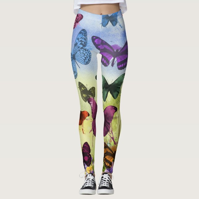 Custom Leggings WITH BUTTERFLIES (Front)