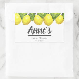 Custom Lemon Bridal Shower Theme Watercolor Sticker
