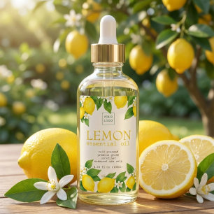 Custom Lemon Essential Oil Label