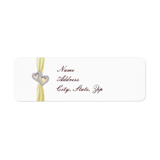 Custom Lemon Hearts Address Labels (Front)