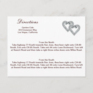 Custom Lemon Hearts Direction Card
