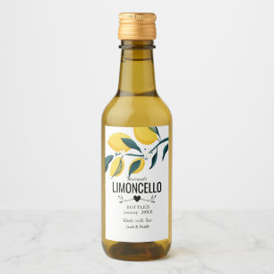 custom lemon homemade limoncello wedding favour wine label