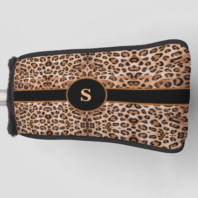 Custom Leopard  Golf Head Cover (Front)