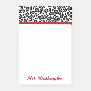 Custom Leopard Post It Notes Gift