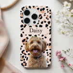 Custom Leopard Print Dog Photo with Name iPhone 15 Pro Case<br><div class="desc">Show off your love for your furry friend with this stylish and personalized iPhone case! This custom leopard print phone cover features a photo of your beloved dog along with their name prominently displayed, making it the perfect accessory for any pet lover. Made from durable materials, this case not only...</div>
