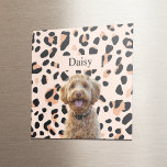 Custom Leopard Print Dog Photo with Name Magnet<br><div class="desc">Enhance your fridge or magnetic board with our Custom Leopard Print Dog Photo with Name Magnet! This stylish magnet features a trendy leopard print design, personalized with a photo of your beloved dog and their name. It's a perfect way to display your love for your furry friend and add a...</div>