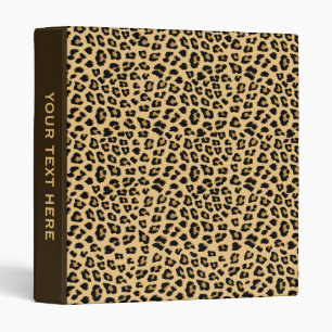 Custom Leopard Print Pattern Binder