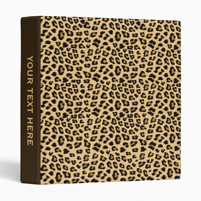 Custom Leopard Print Pattern Binder (Front/Spine)
