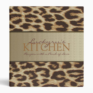 Custom Leopard Print Recipe Binder