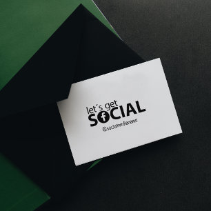 Custom Let´s get social on Facebook Rubber Stamp