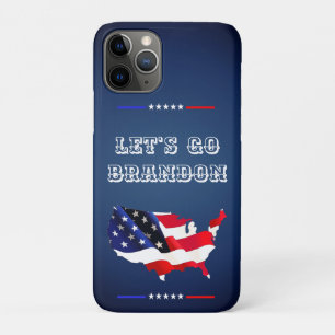 Custom LET'S GO BRANDON Trump 2024 Patriotic Flag iPhone 11 Pro Case